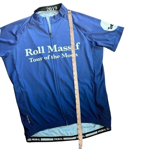 Primal Roll Masstif Tour Of The Moon Men’s Cycling Zip Up Shirt Size L Blue - Picture 16 of 16